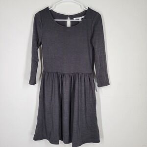 Collective Concepts Gray Knit Dress Size S Long Sleeve Skater Minimalist